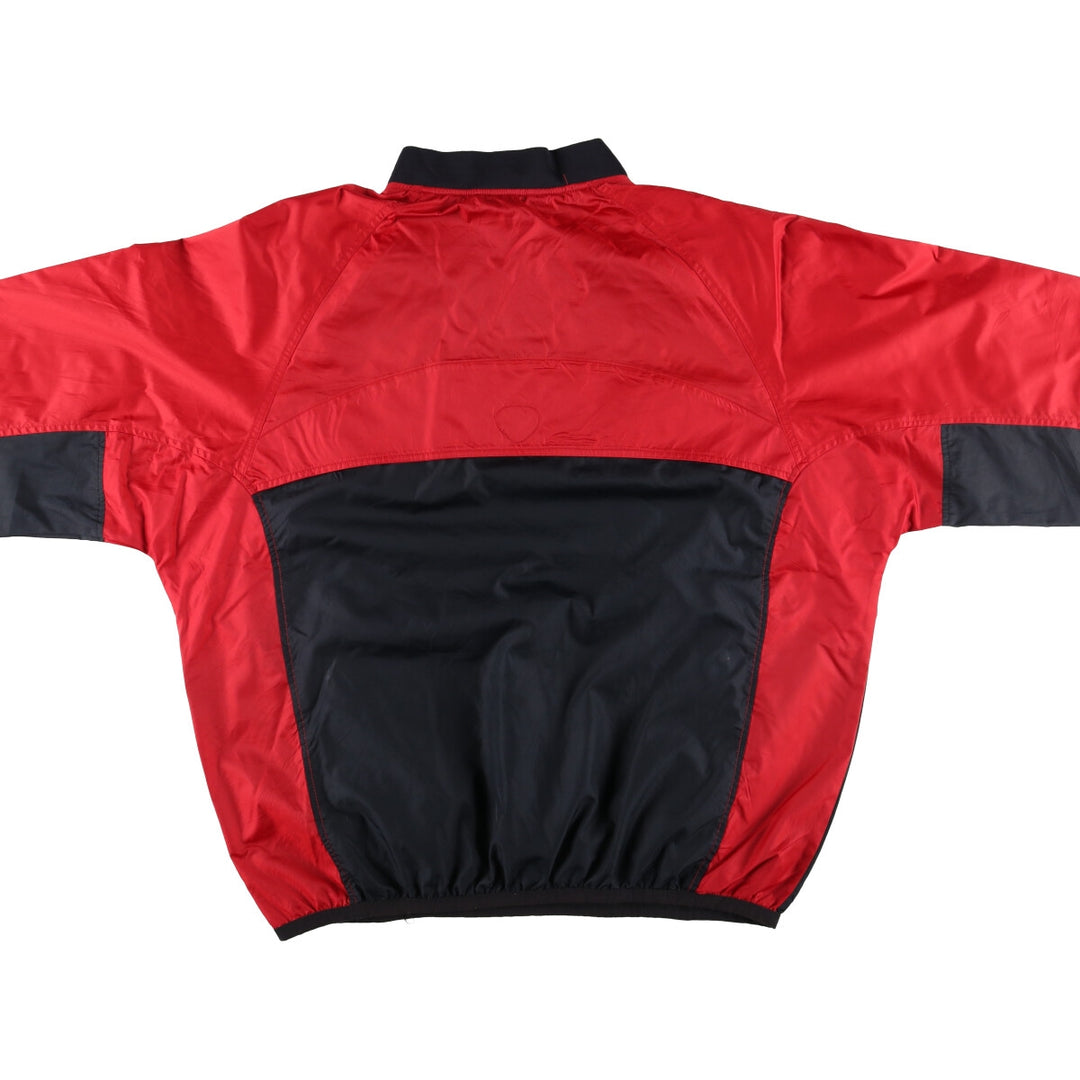 2000'S Nike V-neck nylon pullover, men's size M Nylon red type Vintage Second Hand