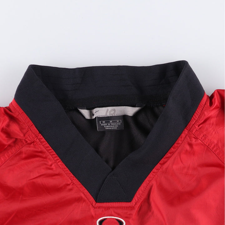 2000'S Nike V-neck nylon pullover, men's size M Nylon red type Vintage Second Hand