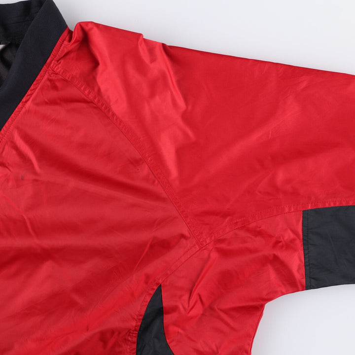 2000'S Nike V-neck nylon pullover, men's size M Nylon red type Vintage Second Hand