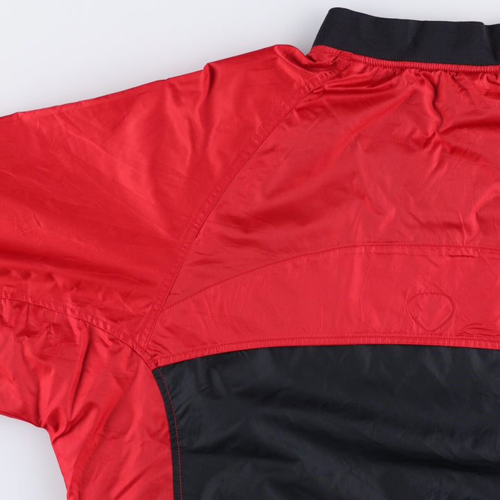 2000'S Nike V-neck nylon pullover, men's size M Nylon red type Vintage Second Hand