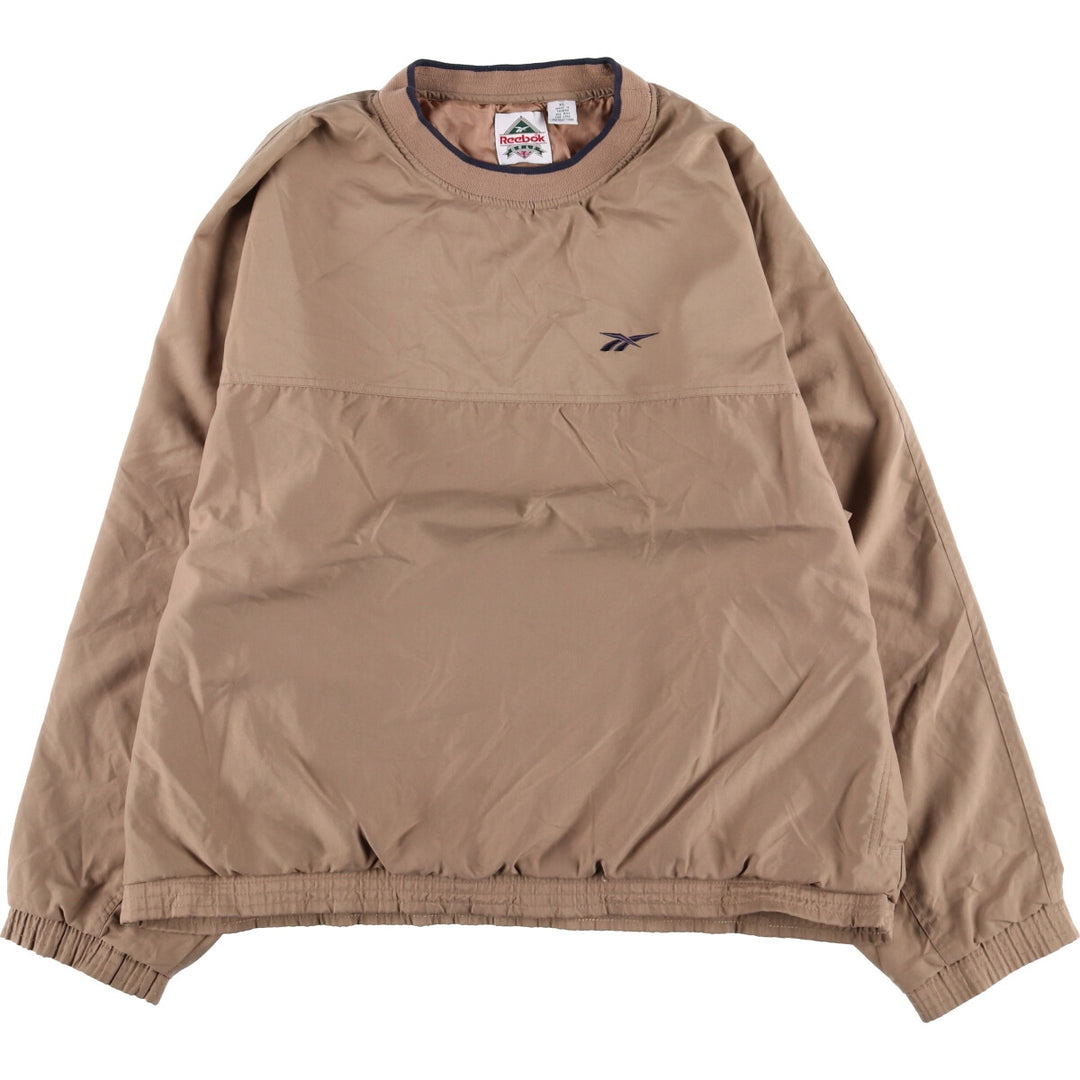 90'S Reebok Golf Warm-Up Pullover, Men's XL, Vintage unclear beige type brown Vintage Second Hand