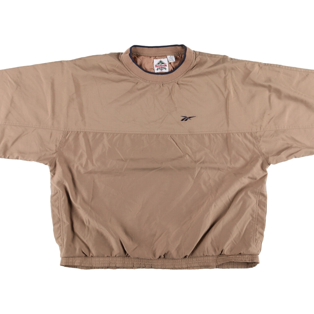 90'S Reebok Golf Warm-Up Pullover, Men's XL, Vintage unclear beige type brown Vintage Second Hand