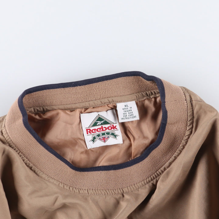 90'S Reebok Golf Warm-Up Pullover, Men's XL, Vintage unclear beige type brown Vintage Second Hand