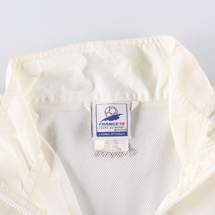 90'S Adidas France 98 FIFA World Cup Half Zip Nylon Pullover Men's XL Vintage Nylon white type Vintage Second Hand