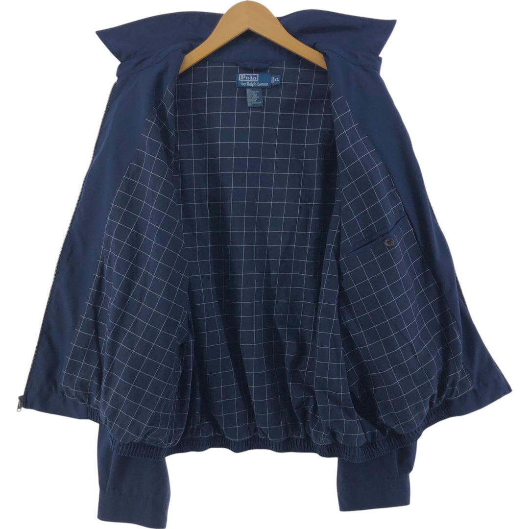 Ralph Lauren POLO by Ralph Lauren Swing Top Sports Jacket Men's XL polyester navy blue type Vintage Second Hand