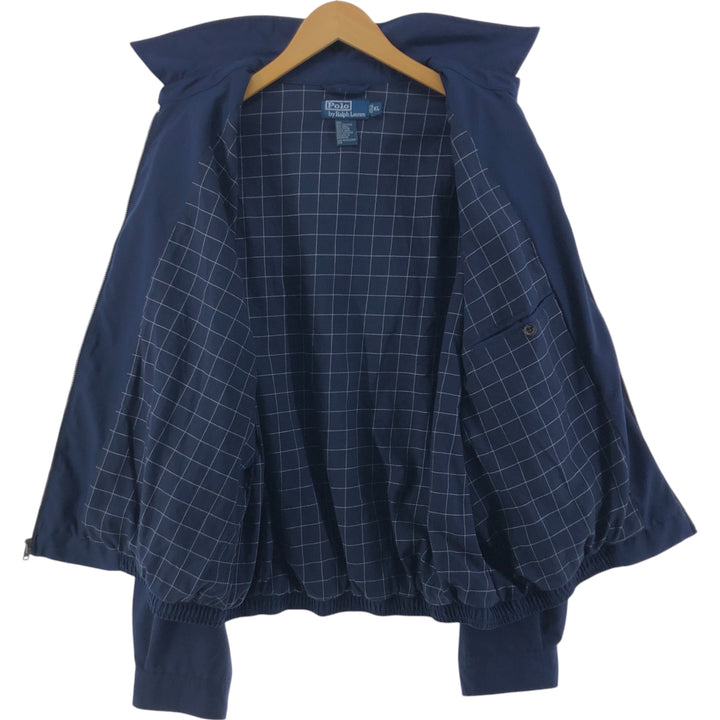 Ralph Lauren POLO by Ralph Lauren Swing Top Sports Jacket Men's XL polyester navy blue type Vintage Second Hand