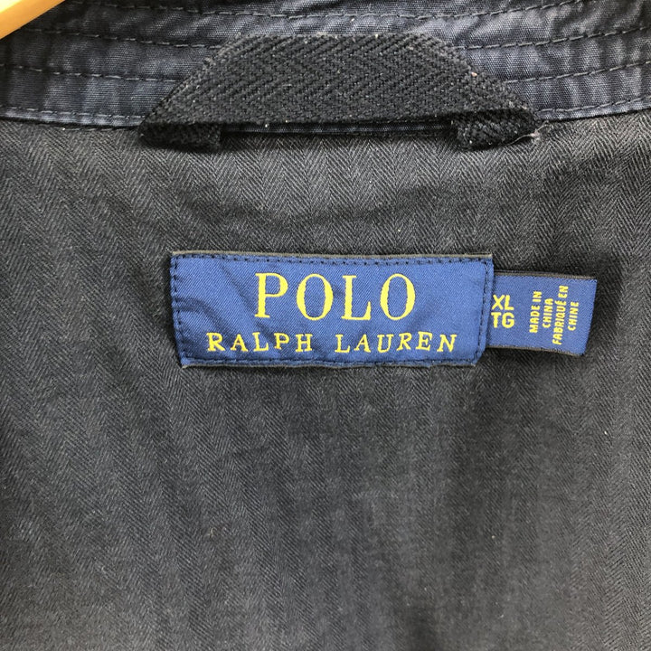 Ralph Lauren POLO RALPH LAUREN Swing Top Sports Jacket Men's XL cotton navy blue type Vintage Second Hand