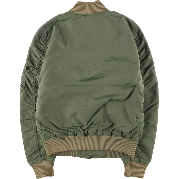 Civilian Alpha MA-1 Type Military Flight Jacket Men's M Size Nylon Khaki type Vintage Second Hand