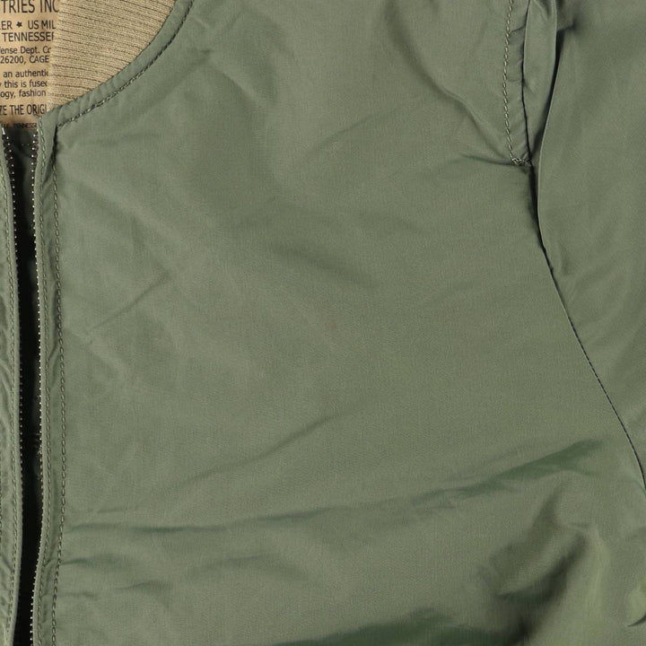Civilian Alpha MA-1 Type Military Flight Jacket Men's M Size Nylon Khaki type Vintage Second Hand