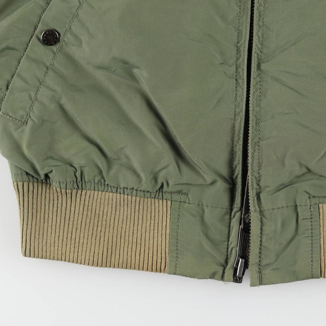 Civilian Alpha MA-1 Type Military Flight Jacket Men's M Size Nylon Khaki type Vintage Second Hand