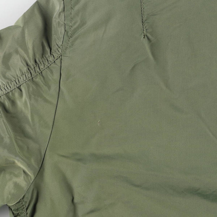 Civilian Alpha MA-1 Type Military Flight Jacket Men's M Size Nylon Khaki type Vintage Second Hand