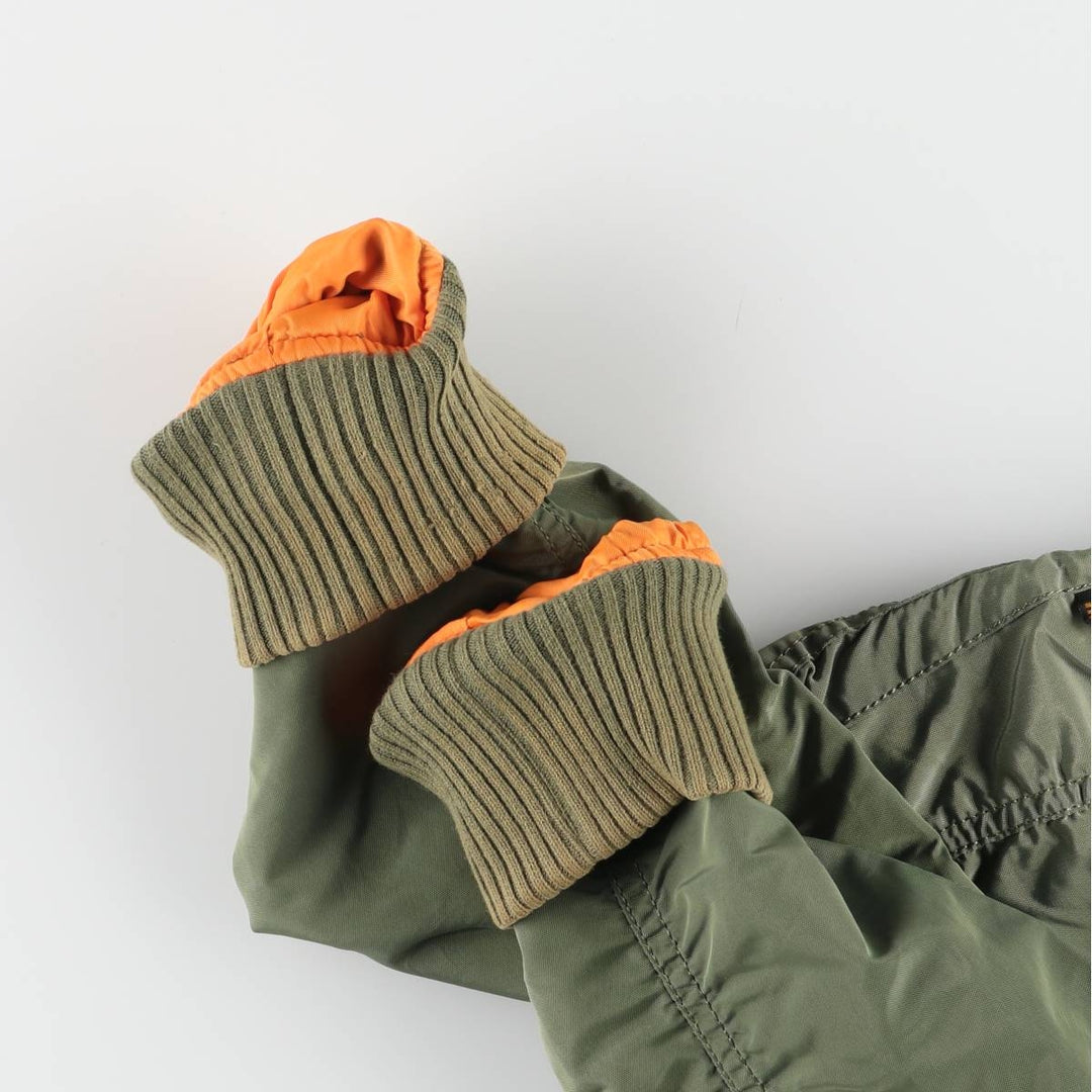 Civilian Alpha MA-1 Type Military Flight Jacket Men's M Size Nylon Khaki type Vintage Second Hand