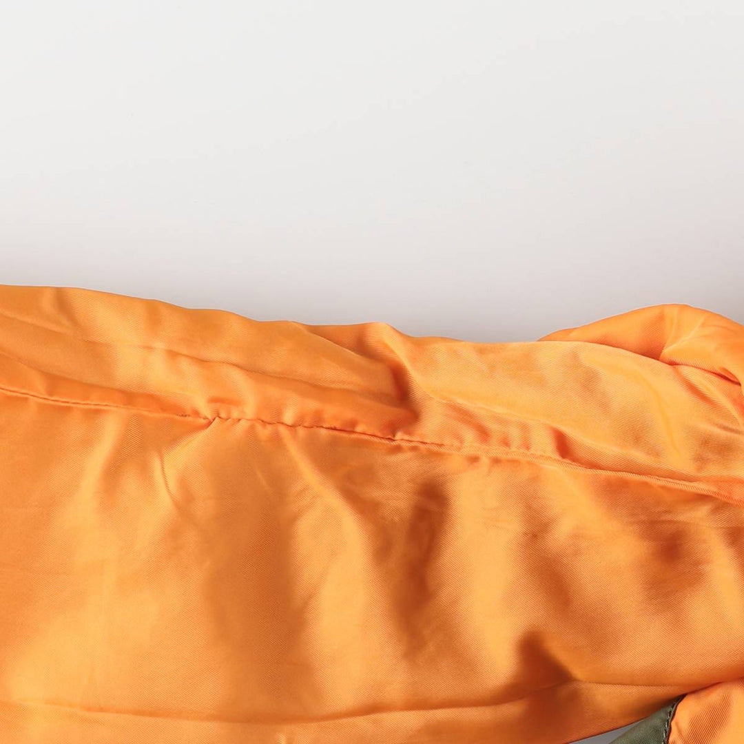 Civilian Alpha MA-1 Type Military Flight Jacket Men's M Size Nylon Khaki type Vintage Second Hand