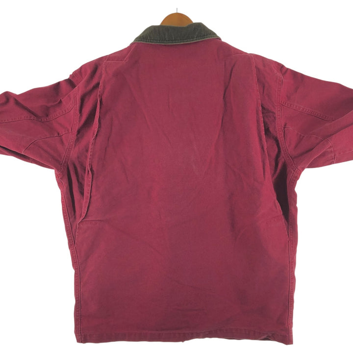80'S LLBean Duck Hunting Jacket Made in USA Men's M Size Vintage cotton bordeaux Vintage Second Hand