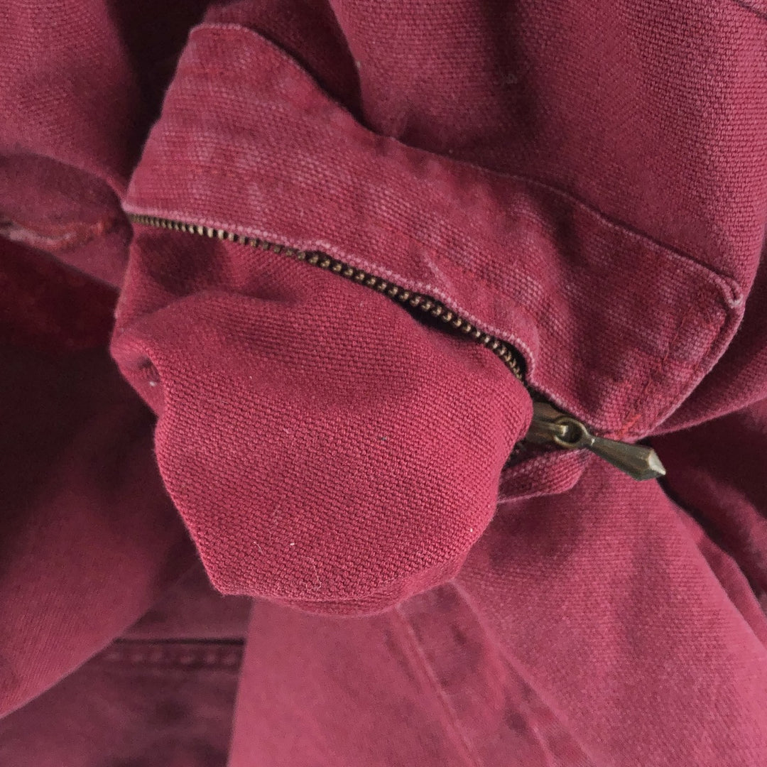 80'S LLBean Duck Hunting Jacket Made in USA Men's M Size Vintage cotton bordeaux Vintage Second Hand