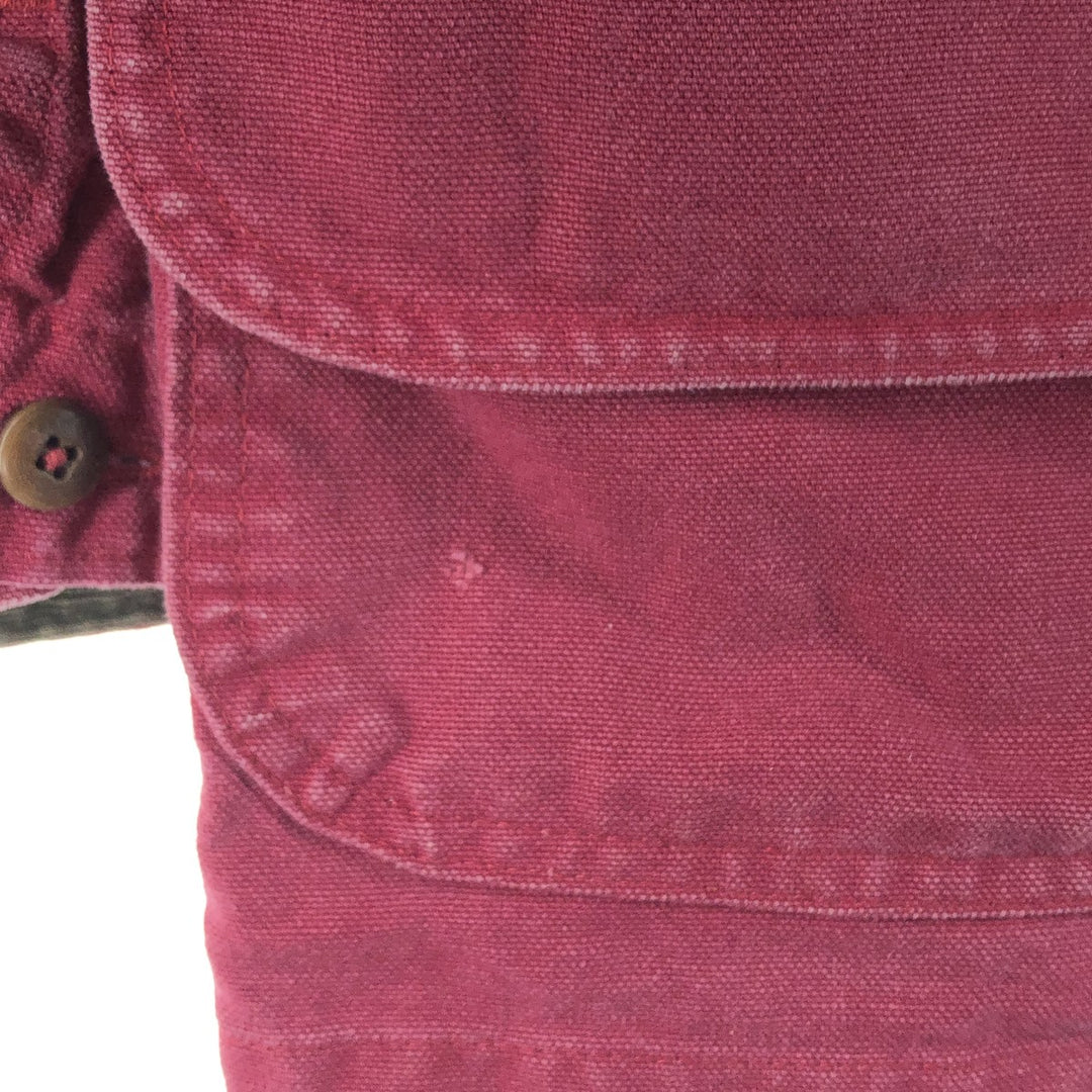 80'S LLBean Duck Hunting Jacket Made in USA Men's M Size Vintage cotton bordeaux Vintage Second Hand