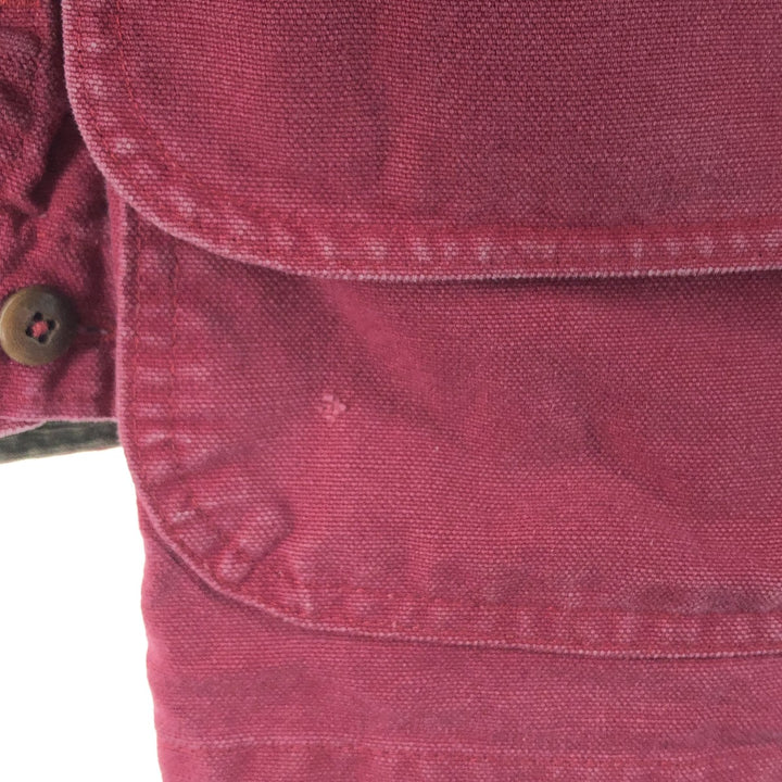 80'S LLBean Duck Hunting Jacket Made in USA Men's M Size Vintage cotton bordeaux Vintage Second Hand