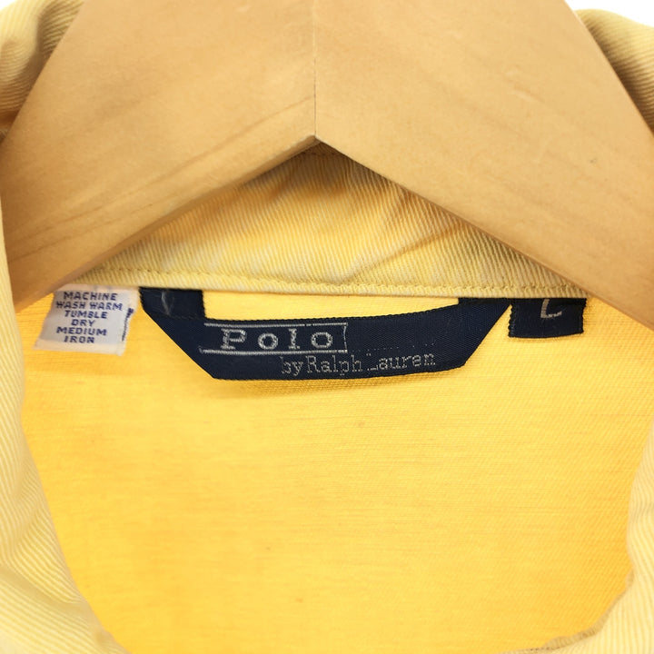 90'S Ralph Lauren POLO by Ralph Lauren swing top sports jacket, men's size L, vintage unclear yellow type Vintage Second Hand