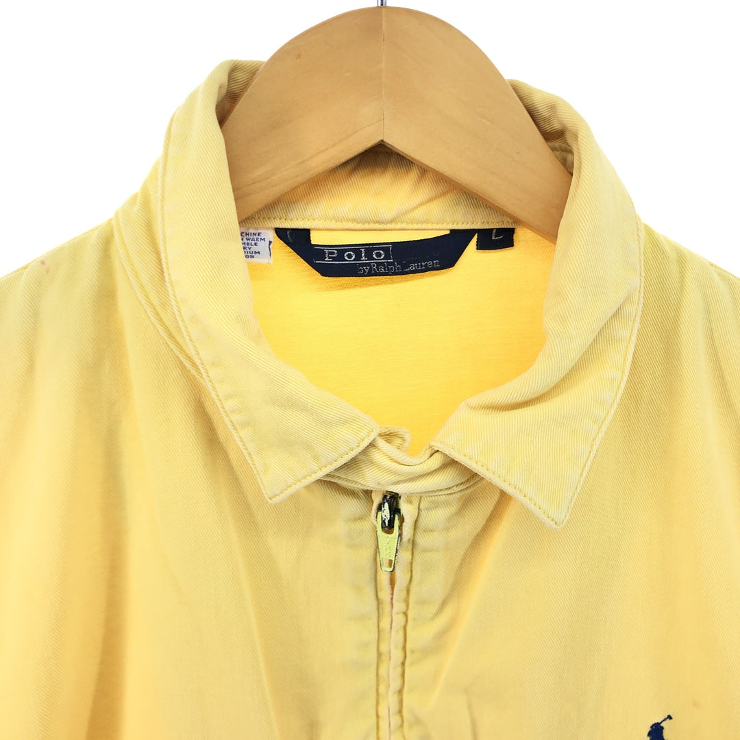 90'S Ralph Lauren POLO by Ralph Lauren swing top sports jacket, men's size L, vintage unclear yellow type Vintage Second Hand
