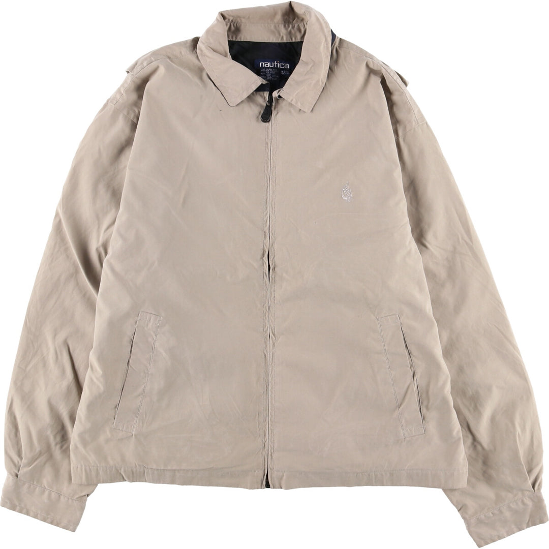90'S NAUTICA swing top sports jacket, men's XL size, vintage polyester Beige type Vintage Second Hand