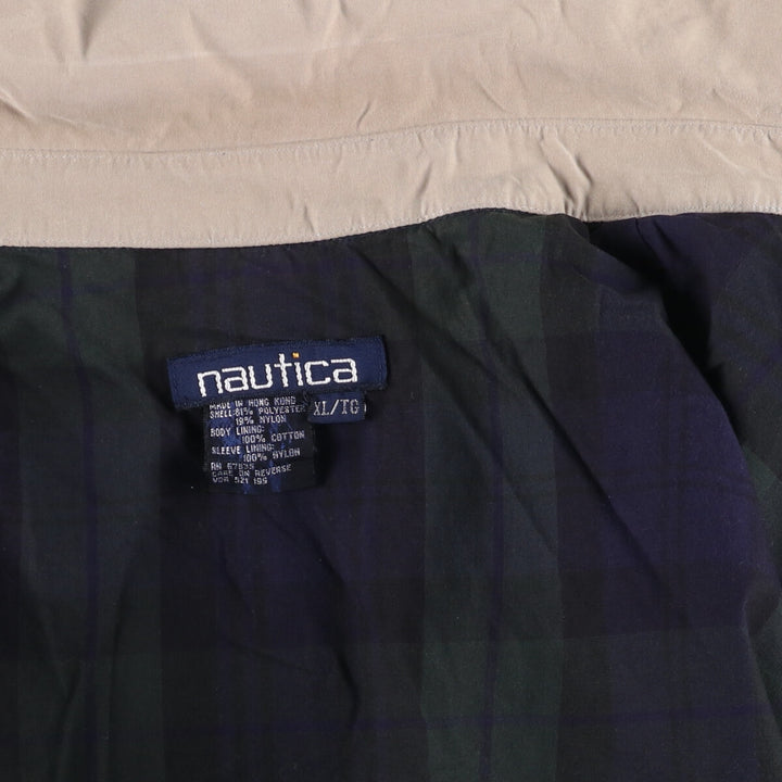 90'S NAUTICA swing top sports jacket, men's XL size, vintage polyester Beige type Vintage Second Hand
