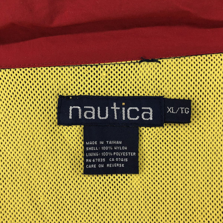 90'S NAUTICA sailing jacket, men's XL size Nylon navy blue type Vintage Second Hand