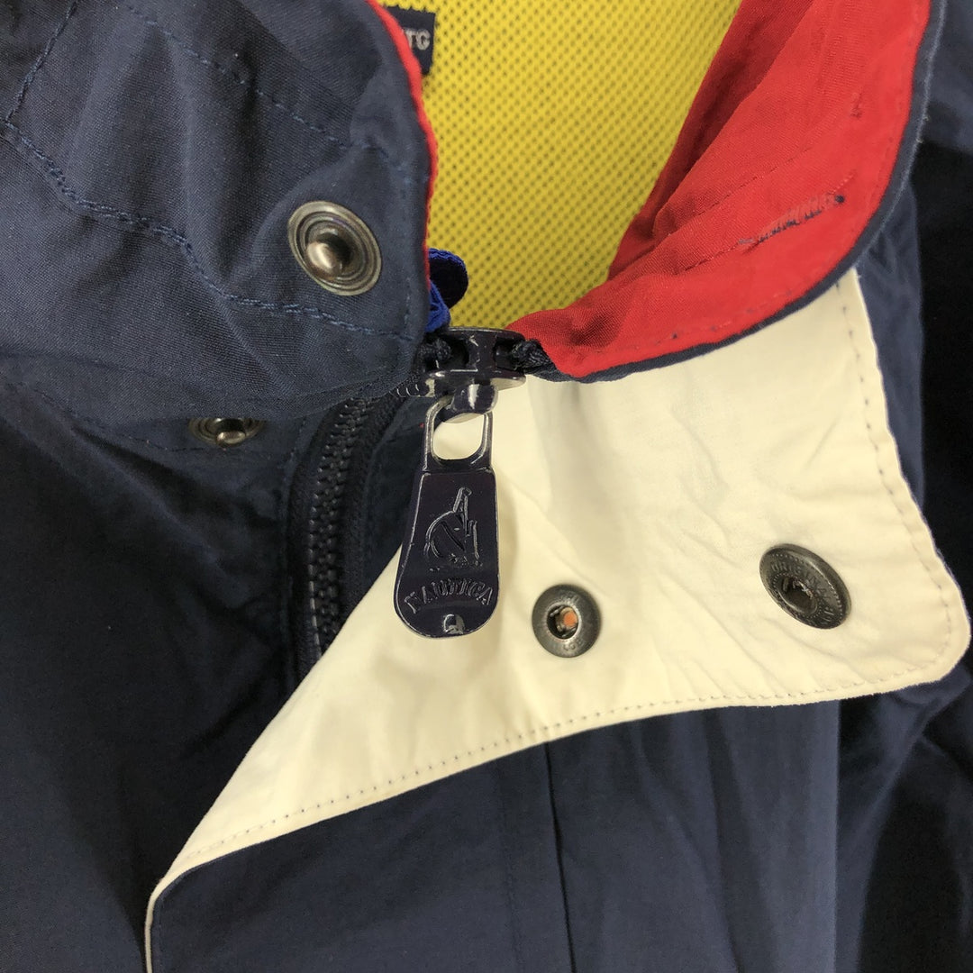 90'S NAUTICA sailing jacket, men's XL size Nylon navy blue type Vintage Second Hand