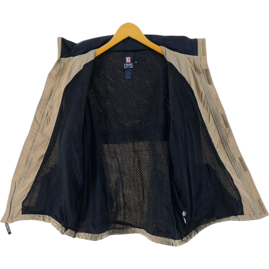 90'S Ralph Lauren CHAPS Windbreaker Men's Size L polyester Beige type Vintage Second Hand