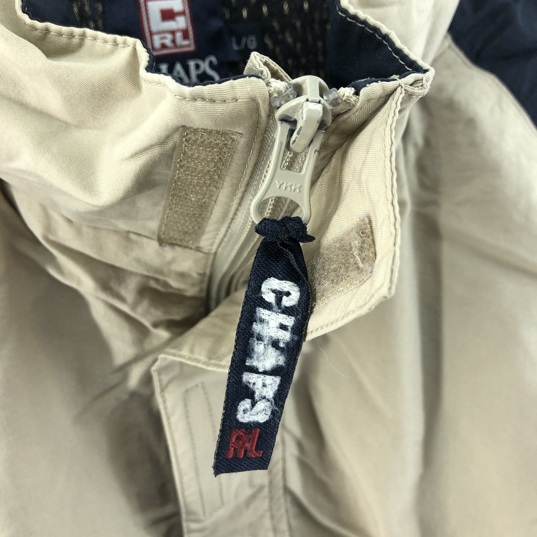 90'S Ralph Lauren CHAPS Windbreaker Men's Size L polyester Beige type Vintage Second Hand