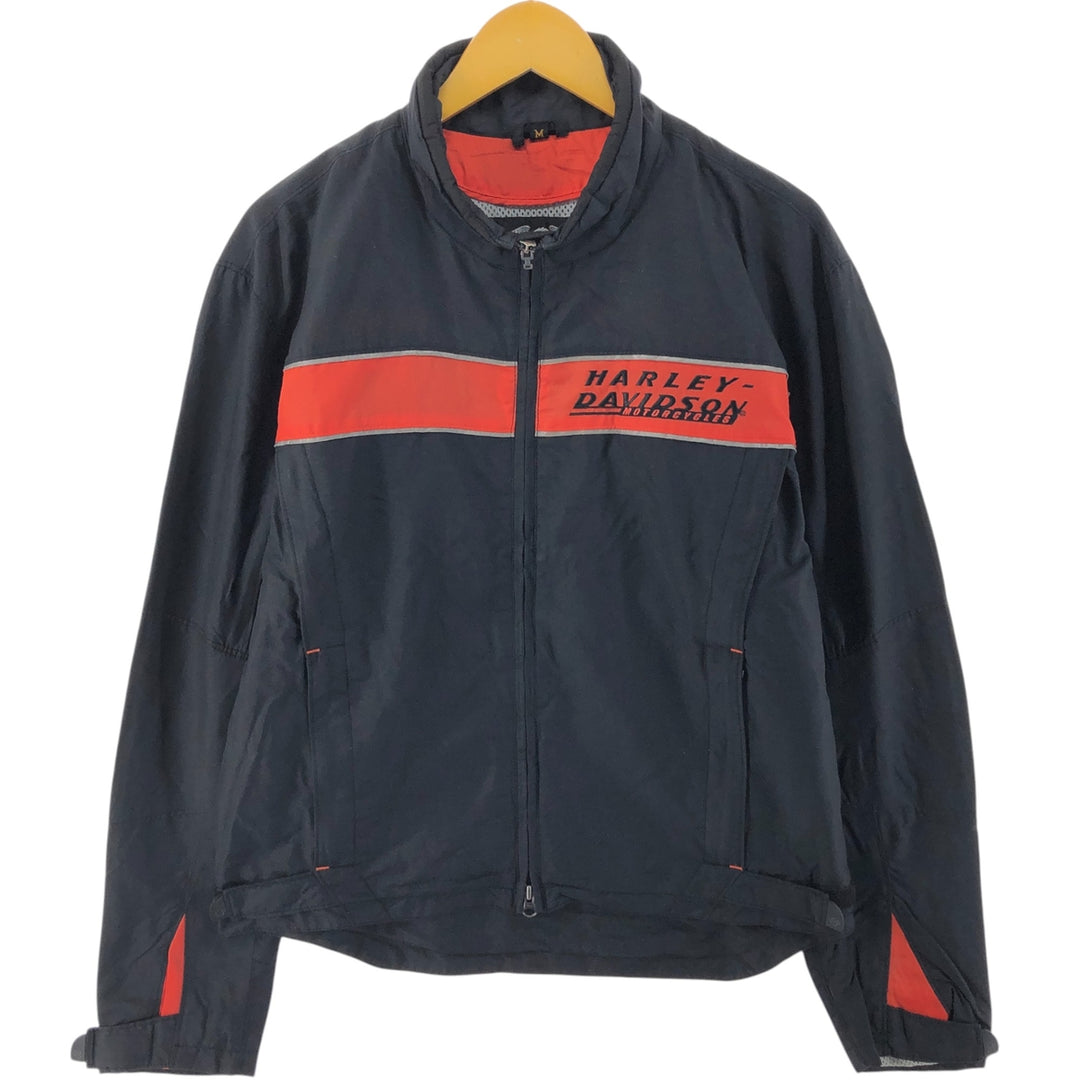 Harley-Davidson Racing Jacket, Men's M size Nylon black type Vintage Second Hand