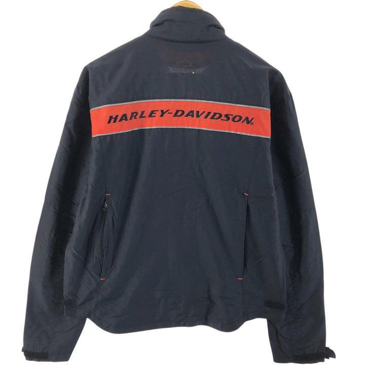 Harley-Davidson Racing Jacket, Men's M size Nylon black type Vintage Second Hand