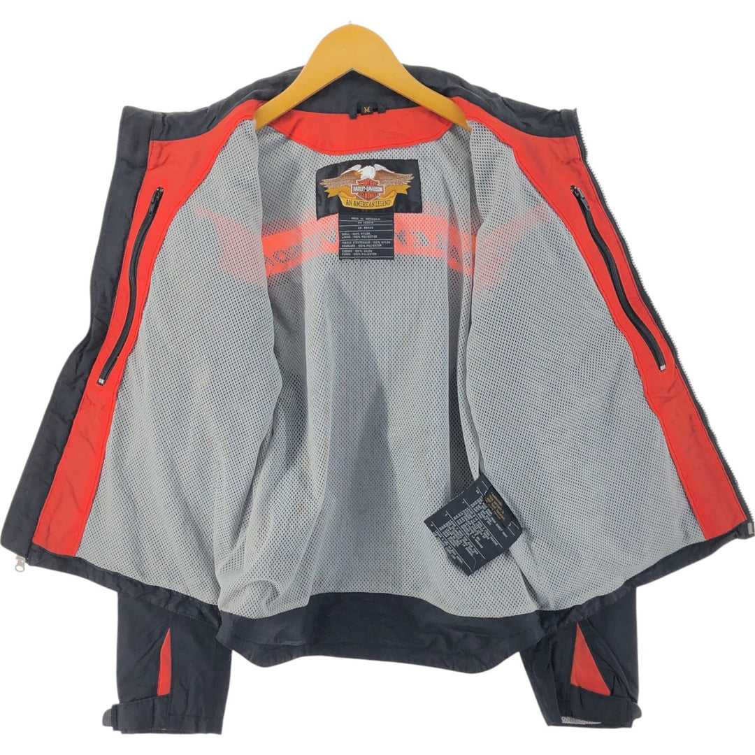 Harley-Davidson Racing Jacket, Men's M size Nylon black type Vintage Second Hand