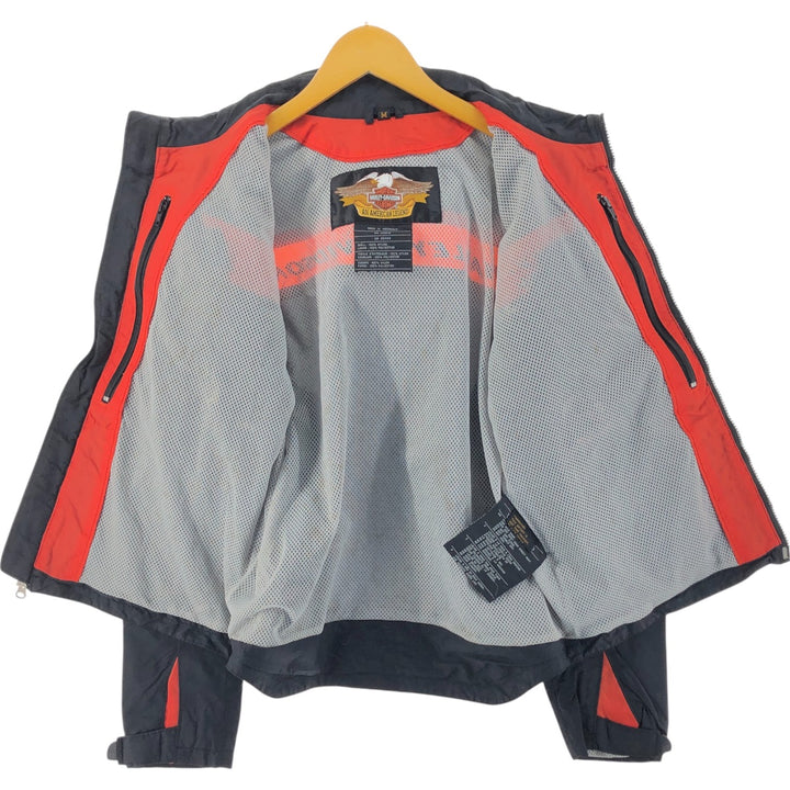 Harley-Davidson Racing Jacket, Men's M size Nylon black type Vintage Second Hand