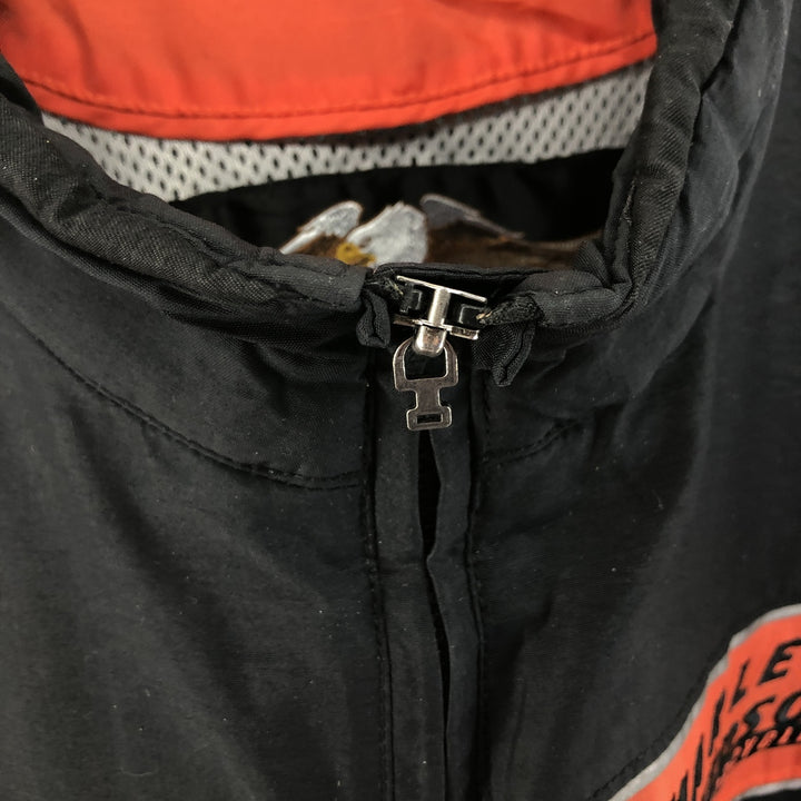 Harley-Davidson Racing Jacket, Men's M size Nylon black type Vintage Second Hand