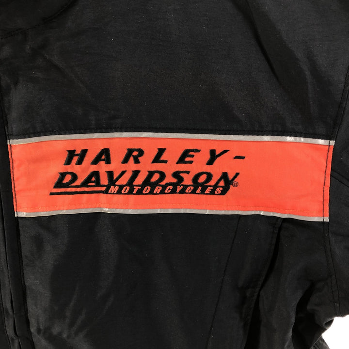 Harley-Davidson Racing Jacket, Men's M size Nylon black type Vintage Second Hand