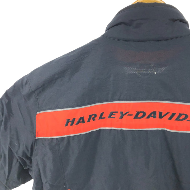 Harley-Davidson Racing Jacket, Men's M size Nylon black type Vintage Second Hand