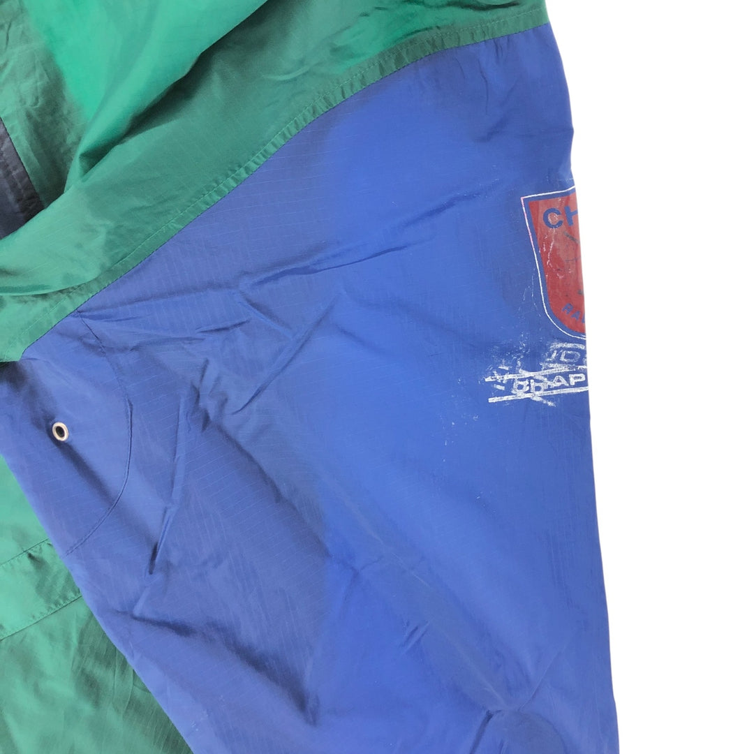 90'S Ralph Lauren CHAPS GOLF Ripstop Crazy Pattern Nylon Jacket Men's XL Nylon navy blue type Vintage Second Hand
