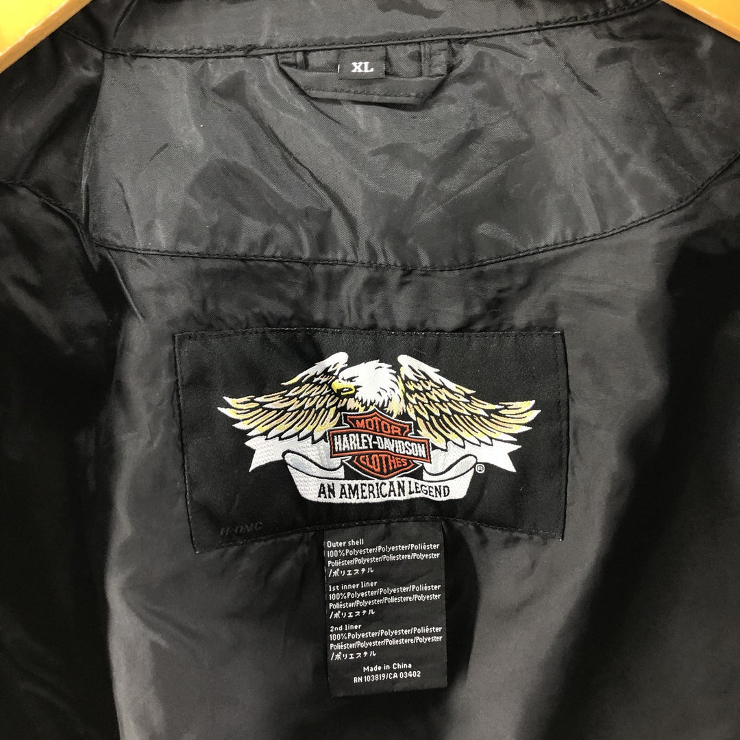 Harley-Davidson Men's Windbreaker (XL) polyester black type Vintage Second Hand