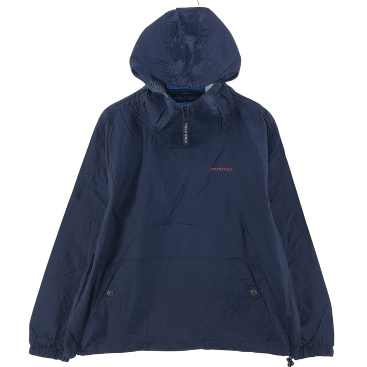 Ralph Lauren POLO GOLF Ripstop Anorak Parka Men's S size Nylon navy blue type Vintage Second Hand