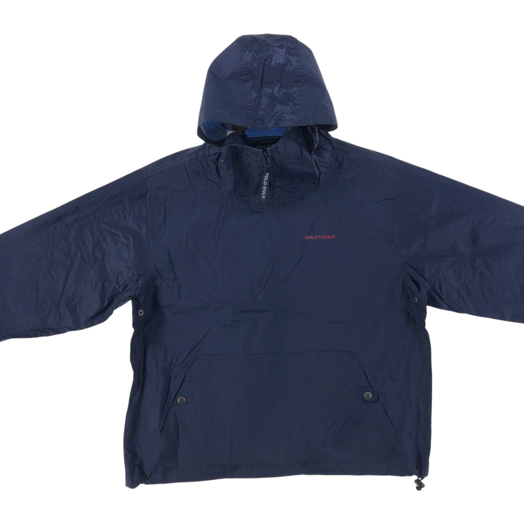 Ralph Lauren POLO GOLF Ripstop Anorak Parka Men's S size Nylon navy blue type Vintage Second Hand