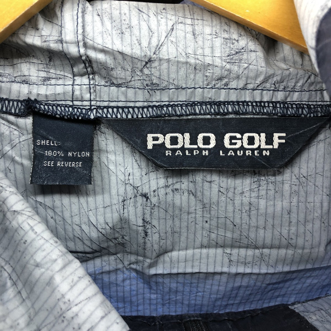 Ralph Lauren POLO GOLF Ripstop Anorak Parka Men's S size Nylon navy blue type Vintage Second Hand