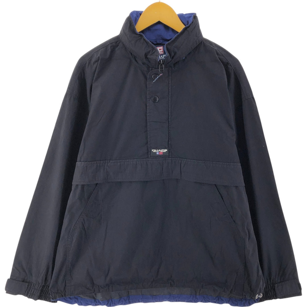 90'S Ralph Lauren CHAPS Anorak Jacket Men's L size Vintage polyester black type Vintage Second Hand