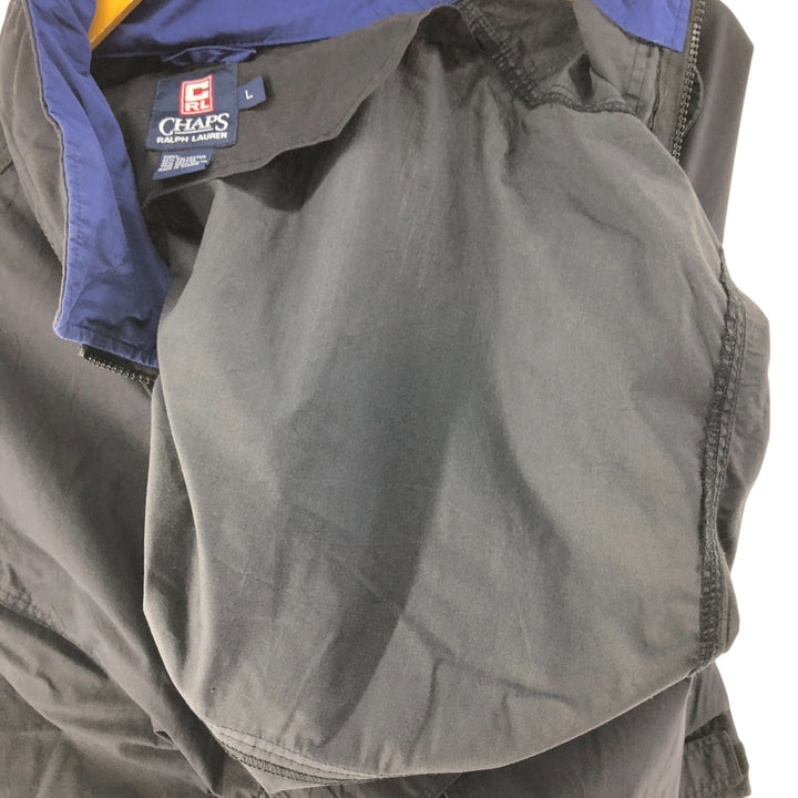 90'S Ralph Lauren CHAPS Anorak Jacket Men's L size Vintage polyester black type Vintage Second Hand