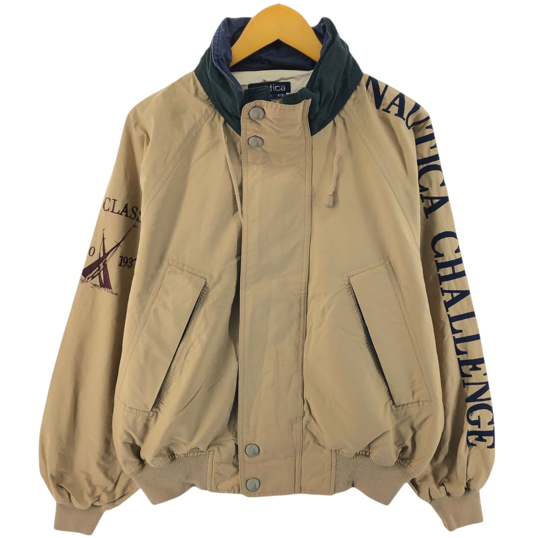 90'S Nautica sailing jacket, men's size M, vintage cotton Beige type Vintage Second Hand