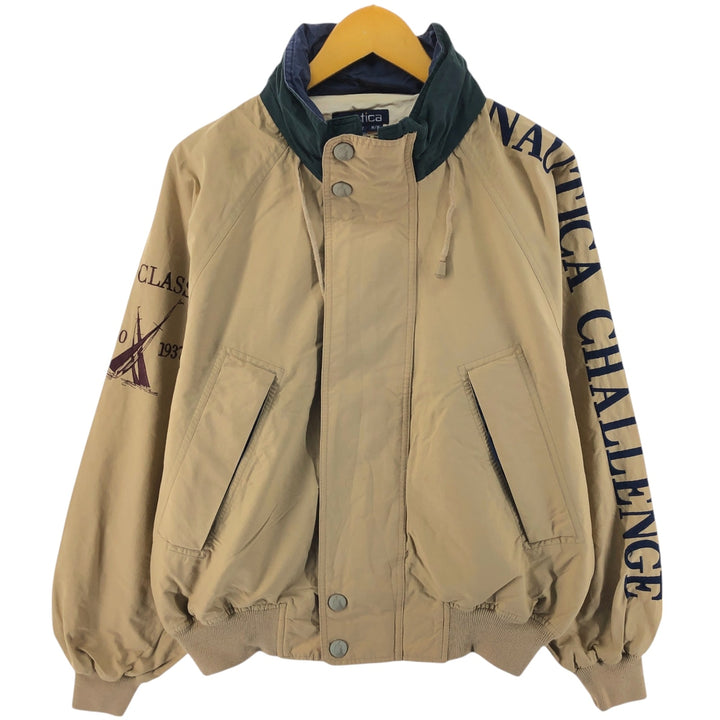 90'S Nautica sailing jacket, men's size M, vintage cotton Beige type Vintage Second Hand