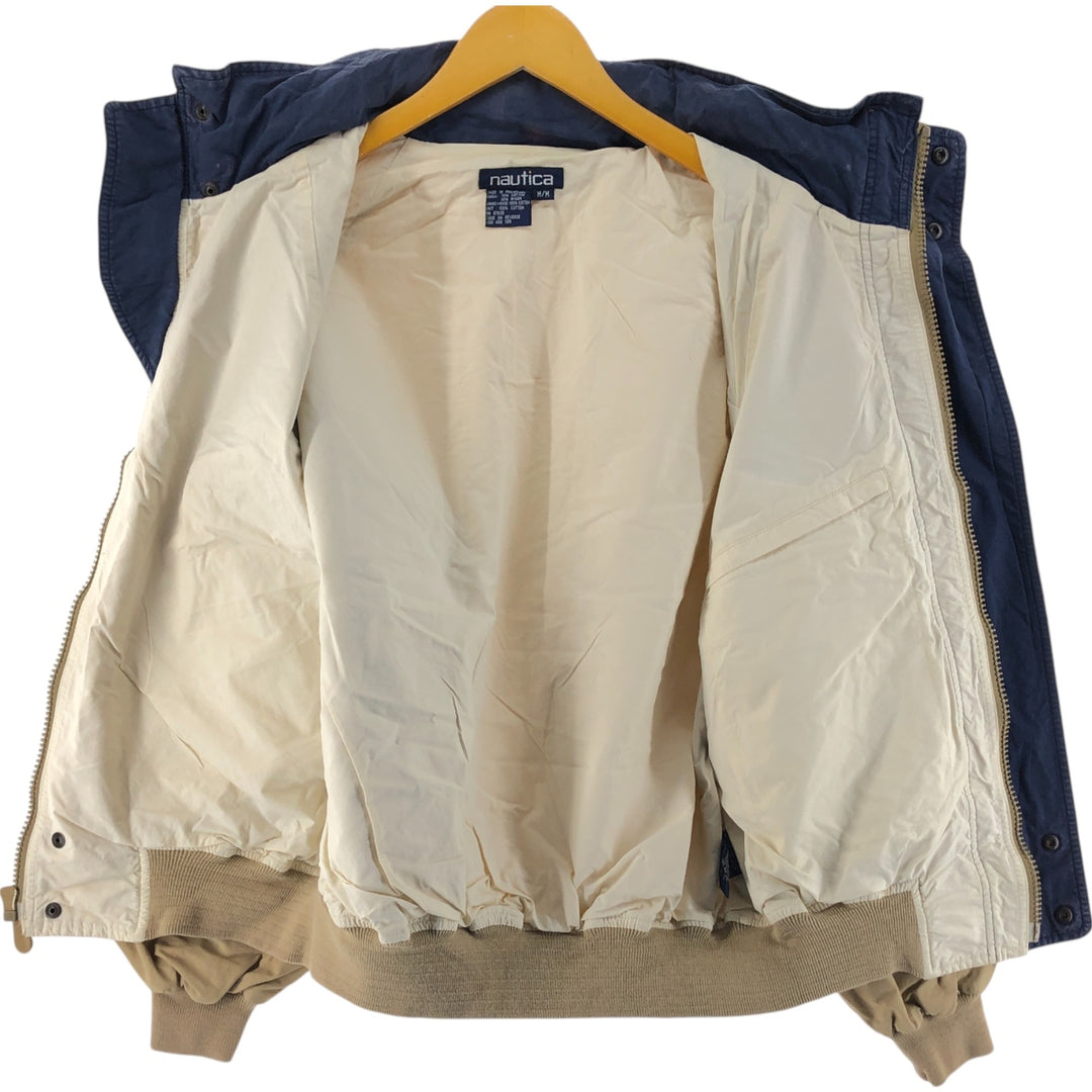 90'S Nautica sailing jacket, men's size M, vintage cotton Beige type Vintage Second Hand