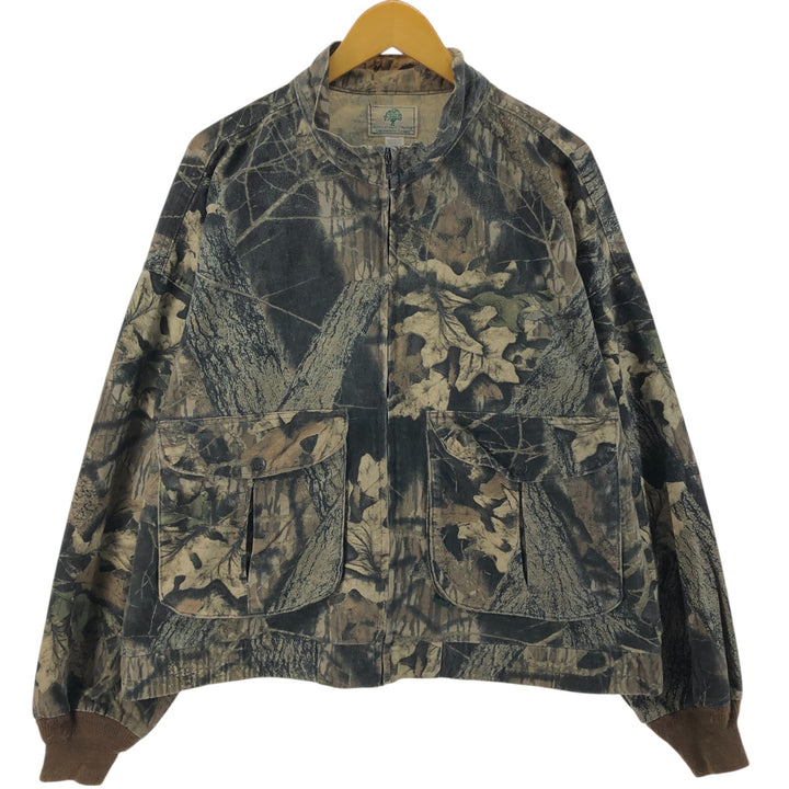 80'S Mossy Oak Camouflage Pattern Real Tree Camo Cotton Jacket Men's XL Vintage cotton Khaki type Vintage Second Hand