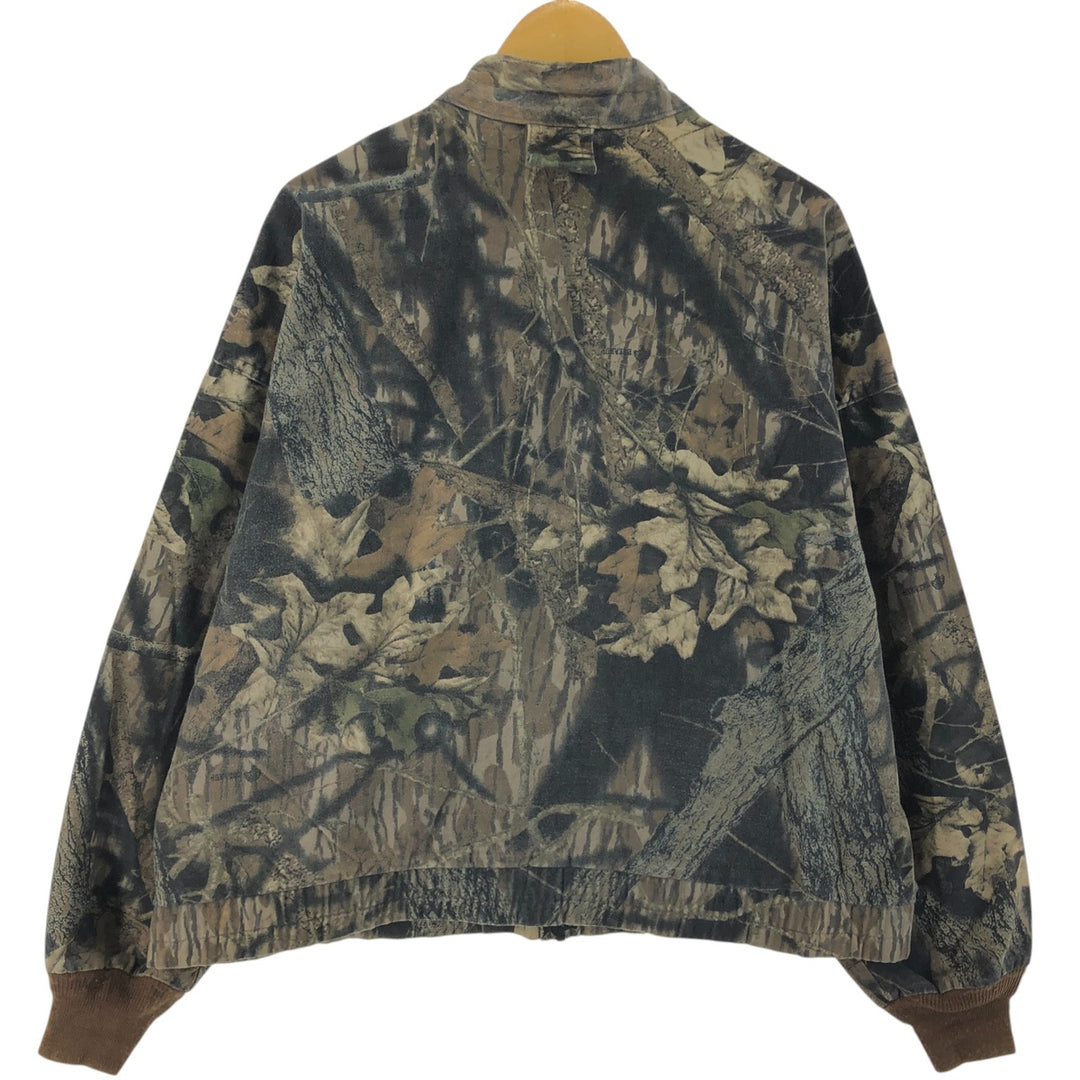 80'S Mossy Oak Camouflage Pattern Real Tree Camo Cotton Jacket Men's XL Vintage cotton Khaki type Vintage Second Hand