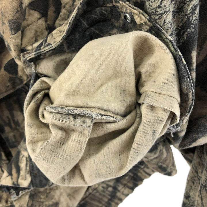80'S Mossy Oak Camouflage Pattern Real Tree Camo Cotton Jacket Men's XL Vintage cotton Khaki type Vintage Second Hand