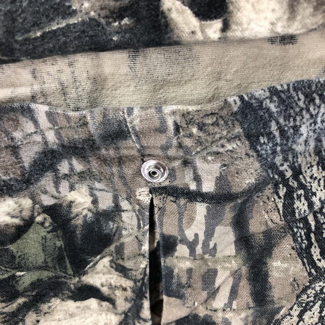 80'S Mossy Oak Camouflage Pattern Real Tree Camo Cotton Jacket Men's XL Vintage cotton Khaki type Vintage Second Hand